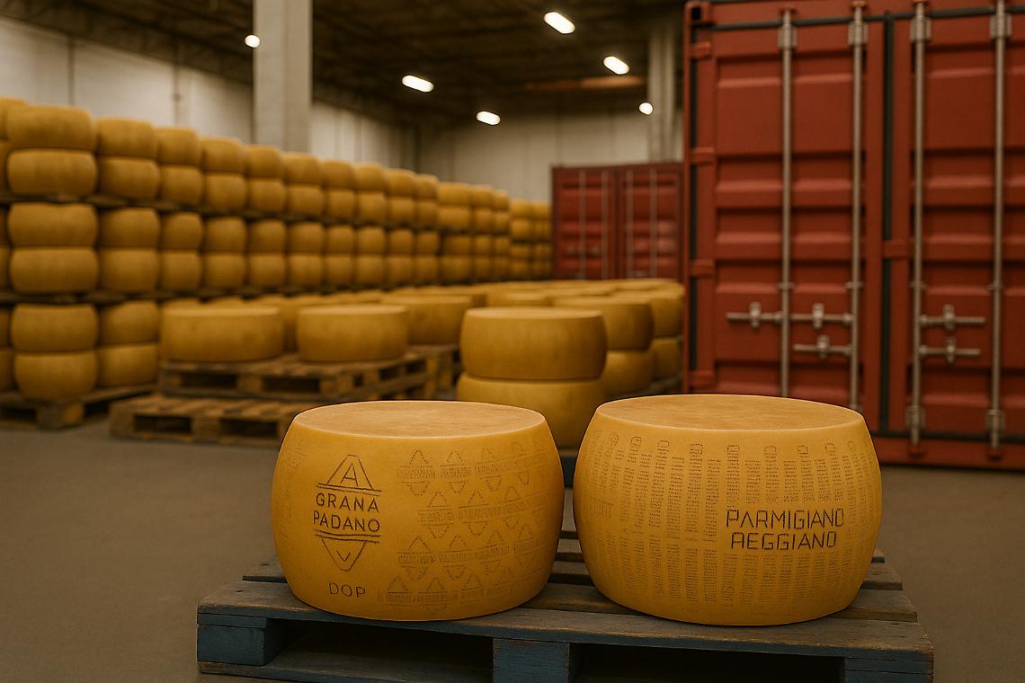 CAOS ALLE DOGANE USA, GRANA E PARMIGIANO FERMI NEI MAGAZZINI