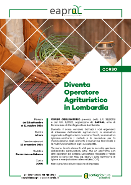 Diventa Operatore Agrituristico in Lombardia (Base)